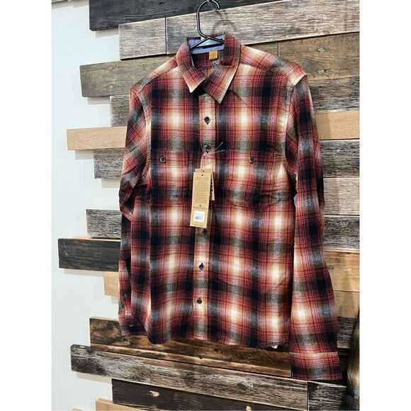 Tailor Vintage NWT Maple Lodge Plaid Long Sleeve Men’s Button Down Shirt sz S - Picture 1 of 8